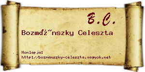Bozmánszky Celeszta névjegykártya